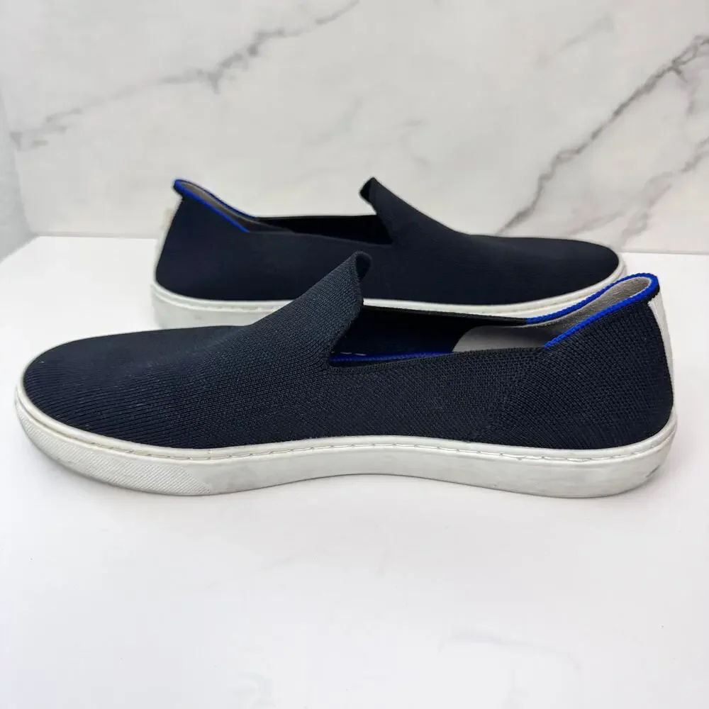 Rothy's Womens The Original Slip On Sneaker Size 11 Knit Casual Comfy Black